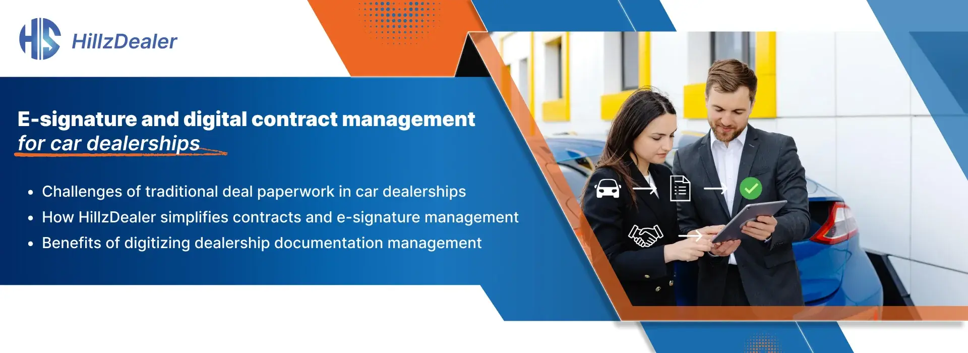 Dealership document management connected to customer vehicle and deal records