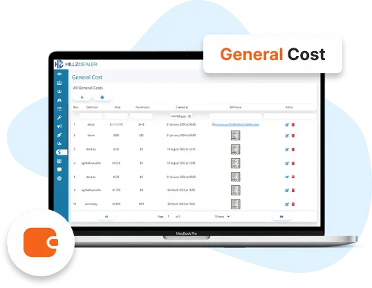 HillzDealer automotive dealership expense management dashboard