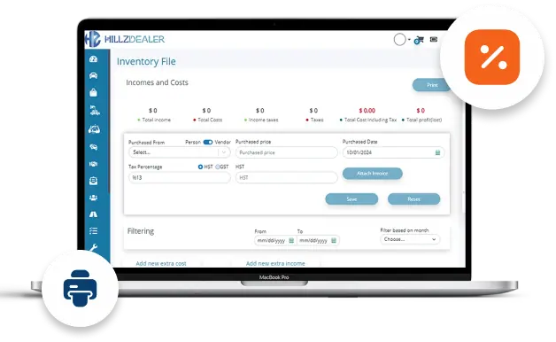 HillzDealer dealership sales profit and vehicle cost reporting