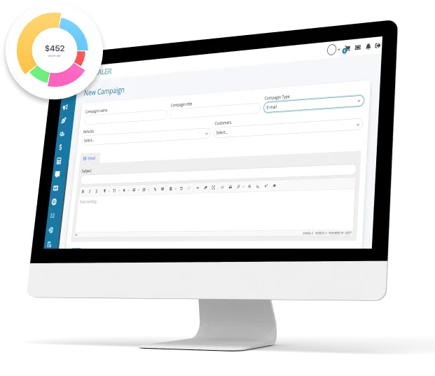 HillzDealer automotive CRM campaign management dashboard